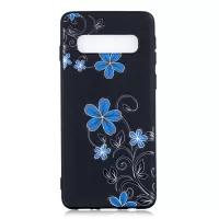Pattern Printing Embossment TPU Case for Samsung Galaxy S10 - Beautiful Flowers