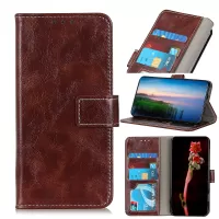 Crazy Horse Retro Leather Wallet Case for Samsung Galaxy S20 4G/S20 5G - Brown