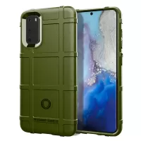 Square Skin Anti-shock TPU Case for Samsung Galaxy S20 4G/S20 5G - Army Green
