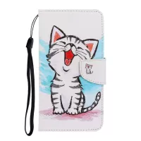 Pattern Printing PU Leather Wallet Phone Cover for Samsung Galaxy S20 4G/S20 5G - Cute Cat