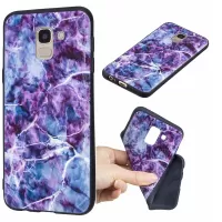 Pattern Printing Embossed Soft Slim TPU Case for Samsung Galaxy J6 (2018) - Marble Texture