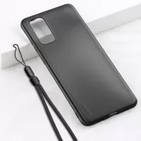X-LEVEL Matte Texture TPU + Plastic Hybrid Cover with Lanyard for Samsung Galaxy S20 4G/S20 5G - Black