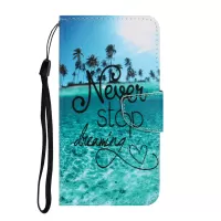 Pattern Printing PU Leather Wallet Phone Cover for Samsung Galaxy S20 4G/S20 5G - Never Stop Dreaming