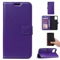 Crazy Horse Leather Wallet Case for Samsung Galaxy S20 4G/S20 5G - Purple