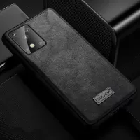 SULADA PU Leather Coated TPU Case for Samsung Galaxy S20 4G/S20 5G - Black