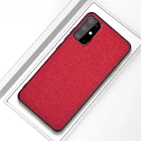 Cloth Skin PC + TPU Case for Samsung Galaxy S20 4G/S20 5G - Red