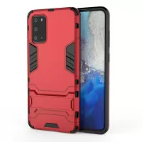 Plastic + TPU Hybrid Case Shell with Kickstand for Samsung Galaxy S20 4G/S20 5G - Red