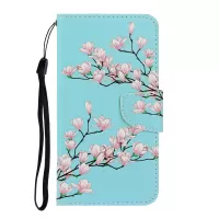 Pattern Printing PU Leather Wallet Phone Cover for Samsung Galaxy S20 4G/S20 5G - Flower Branches