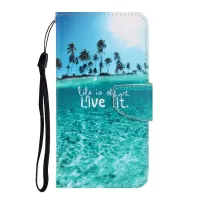 Pattern Printing PU Leather Wallet Phone Cover for Samsung Galaxy S20 4G/S20 5G - Sea