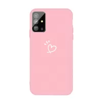 Heart Pattern Matte TPU Mobile Case for Samsung Galaxy S20 4G/S20 5G - Pink