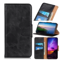 Crazy Horse Split Leather Mobile Cover for Samsung Galaxy S20 4G/S20 5G - Black