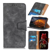 Retro Design Split Leather Wallet Case for Samsung Galaxy S20 4G/S20 5G - Grey