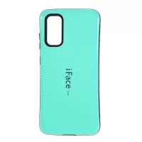 IFACE MALL PC + TPU Combo Phone Case Shell for Samsung Galaxy S20 4G/S20 5G - Cyan