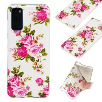Noctilucent IMD TPU Phone Case for Samsung Galaxy S20 4G/S20 5G - Vivid Flowers