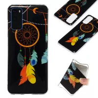 Noctilucent IMD TPU Phone Case for Samsung Galaxy S20 4G/S20 5G - Feather Dream Catcher