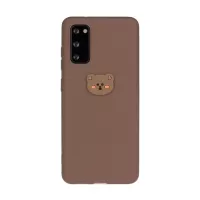 Animal Logo Decor TPU Phone Case Cover for Samsung Galaxy S20 4G/S20 5G - Bear