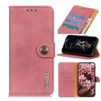 KHAZNEH Wallet Stand Leather Cell Phone Cover Casing for Samsung Galaxy S20 4G/S20 5G - Pink