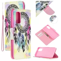 Pattern Printing Cross Texture Wallet Leather Stand Case for Samsung Galaxy S20 4G/S20 5G - Dream Catcher