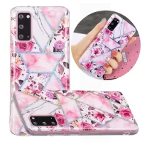 Marble Pattern Printing IMD Design TPU Case for Samsung Galaxy S20 4G/S20 5G - Rose