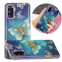 Marble Pattern Printing IMD Design TPU Case for Samsung Galaxy S20 4G/S20 5G - Butterfly