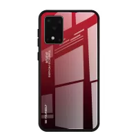 Gradient Color Tempered Glass + PC + TPU Combo Case for Samsung Galaxy S20 4G/S20 5G - Red
