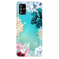 Pattern Printing IMD TPU Back Case for Samsung Galaxy S20 4G/S20 5G - Colorful Flowers