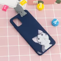 3D Animal Doll Decor Soft TPU Cover for Samsung Galaxy S20 4G/S20 5G - Cat