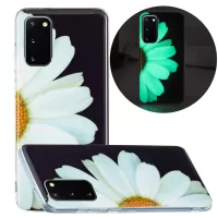 Glow in The Dark Noctilucent Shockproof Lightweight Soft TPU Cover Cell Phone Case for Samsung Galaxy S20 4G/S20 5G - Daisy