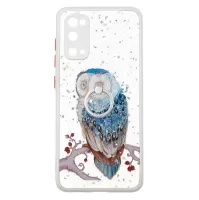 Soft TPU + Hard PC Back Cover Pattern Printing Precise Cutout Epoxy Case with Rotating Ring Kickstand for Samsung Galaxy S20 4G/S20 5G - Owl