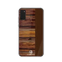 PINWUYO Pin Dun Series Wood Grain Hard PC Mobile Case for Samsung Galaxy S20 4G/S20 5G - Brown