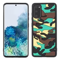 Scratch Resistant Rugged Camouflage Pattern Anti-fall TPU Phone Cover Case for Samsung Galaxy S20 4G/S20 5G - Green