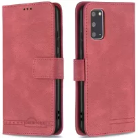 BINFEN COLOR BF09 RFID Blocking Anti-swiping Full Protection Leather Phone Wallet Case Stand Cover for Samsung Galaxy S20 4G/S20 5G - Red