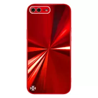 PHONESKIN for iPhone 7 Plus/8 Plus 5.5 inch PC + TPU + Tempered Glass Hybrid CD Texture Glossy Gradient Cover Phone Case - Red