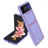 Drop-Proof Pattern Printing Wear-Resistant Hard PC Cover Shell for Samsung Galaxy Z Flip3 5G - Purple