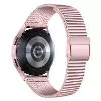 20mm Metal Smart Watch Band Double Buckle Wrist Strap Bracelet for Samsung Galaxy Watch4 40mm/44mm / Galaxy Watch Active 2 / Galaxy Watch Active /Galaxy Watch 42mm - Rose Pink