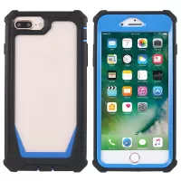 For iPhone 6 Plus/7 Plus/8 Plus/6s Plus 5.5 inch Phone Case Fashionable Detachable 2-in-1 TPU + Acrylic Hybrid Mobile Phone Cover - Black/Blue