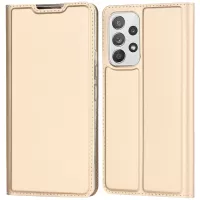 Card Holder Leather Case for Samsung Galaxy A53 5G, Magnetic Auto Closing Stand Phone Cover - Gold
