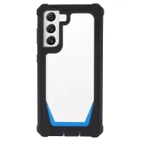 For Samsung Galaxy S21+ 5G Detachable 2-in-1 Case TPU Frame + Acrylic Clear Back Hybrid Anti-drop Phone Cover - Black/Blue