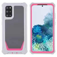 For Samsung Galaxy S20 Plus 4G/5G Shockproof Anti-fall Precise Cutout Soft TPU Frame + Acrylic Back Detachable 2-in-1 Cell Phone Case - Grey/Rose