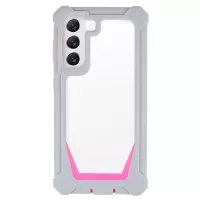 For Samsung Galaxy S21+ 5G Detachable 2-in-1 Case TPU Frame + Acrylic Clear Back Hybrid Anti-drop Phone Cover - Grey/Rose