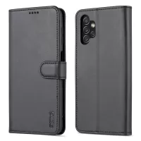 AZNS Magnetic Clasp PU Leather Case for Samsung Galaxy A13 4G, Wallet Stand Phone Cover - Black