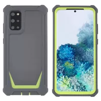 For Samsung Galaxy S20 Plus 4G/5G Shockproof Anti-fall Precise Cutout Soft TPU Frame + Acrylic Back Detachable 2-in-1 Cell Phone Case - Dark Grey/Grass Green