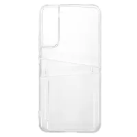 For Samsung Galaxy S22 5G  Double Card Slots Design Transparent Anti-scratch Soft TPU Cell Phone Case Cover