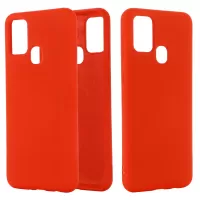 Liquid Silicone Shell Phone Case for Samsung Galaxy A21s Close-Fitting Phone Accessory - Red