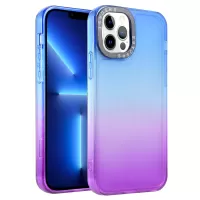 For iPhone 13 Pro Max 6.7 inch Lightweight Dual-color Phone Cover Lens Frame Anti-scratch Soft TPU + PC Phone Case - Blue/Purple/Black