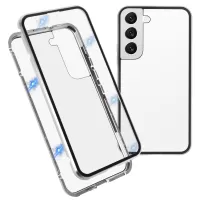 For Samsung Galaxy S22 5G Aluminium Alloy Frame + Double-sided Tempered Glass Phone Case Full Coverage Mobile Phone Cover - Silver