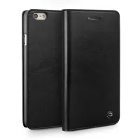 QIALINO Luxury Genuine Leather Wallet Case for iPhone 6 Plus / 6s Plus 5.5 inch - Black