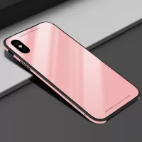 SULADA Tempered Glass Case for iPhone XS / X Drop-proof Hybrid Phone Cover - Pink