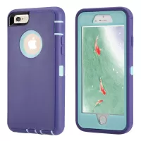 Shockproof Drop-proof Dust-proof Plastic + TPU Combo Mobile Casing for iPhone 6s/6 - Dark Purple + Sky Blue