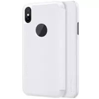NILLKIN Sparkle Series Leather Folio Flip Case for iPhone X/XS (With Logo Cutout) - White